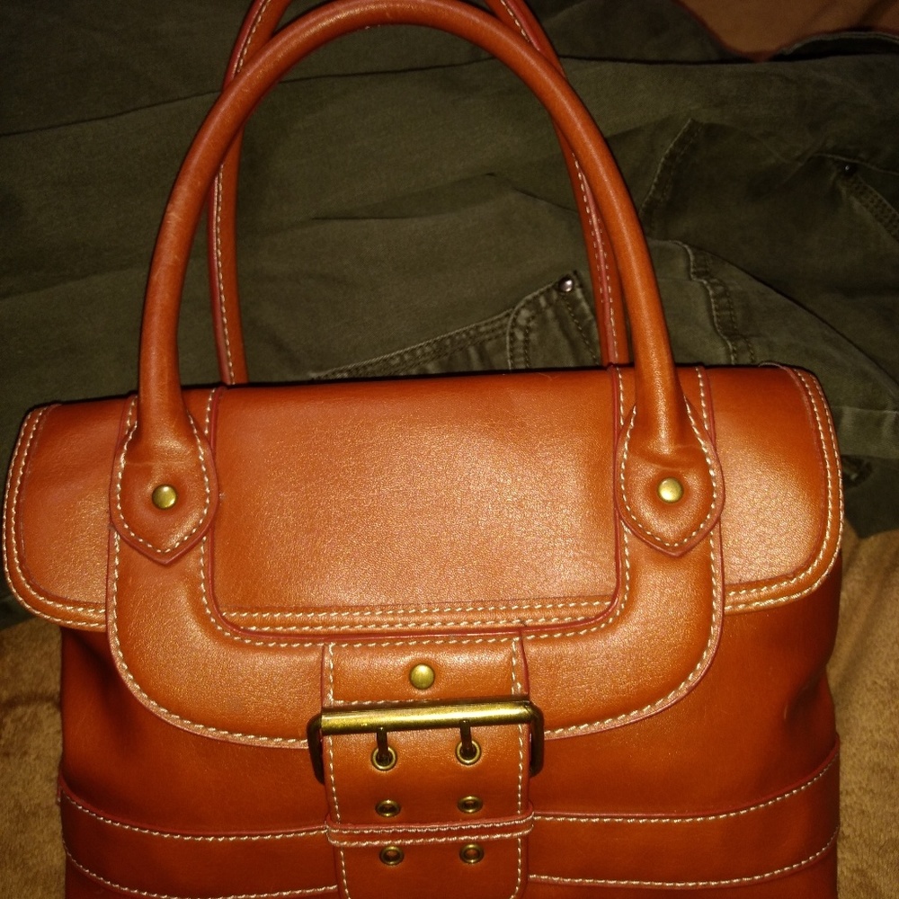 Nine & Company, burnt orange handbag